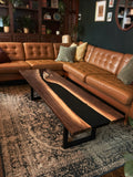 Walnut Epoxy Table Living Room View